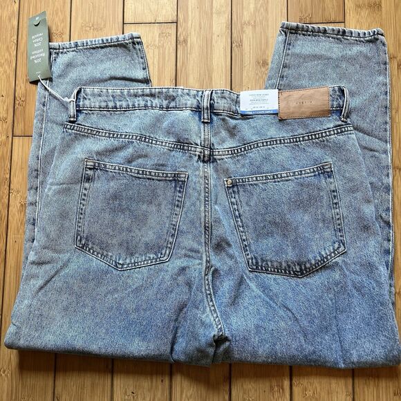 NWT H&M LOOSE MOM JEANS Divided High Waist Ankle Length Med Blue Wash US 14 - Picture 10 of 14